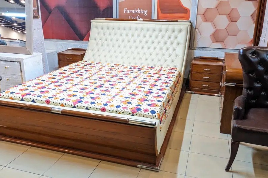 bed dressing side table/double bed/bed/bed set/Furniture/bedroom set Al-Hamra Hills Agro Farming Scheme, Islamabad