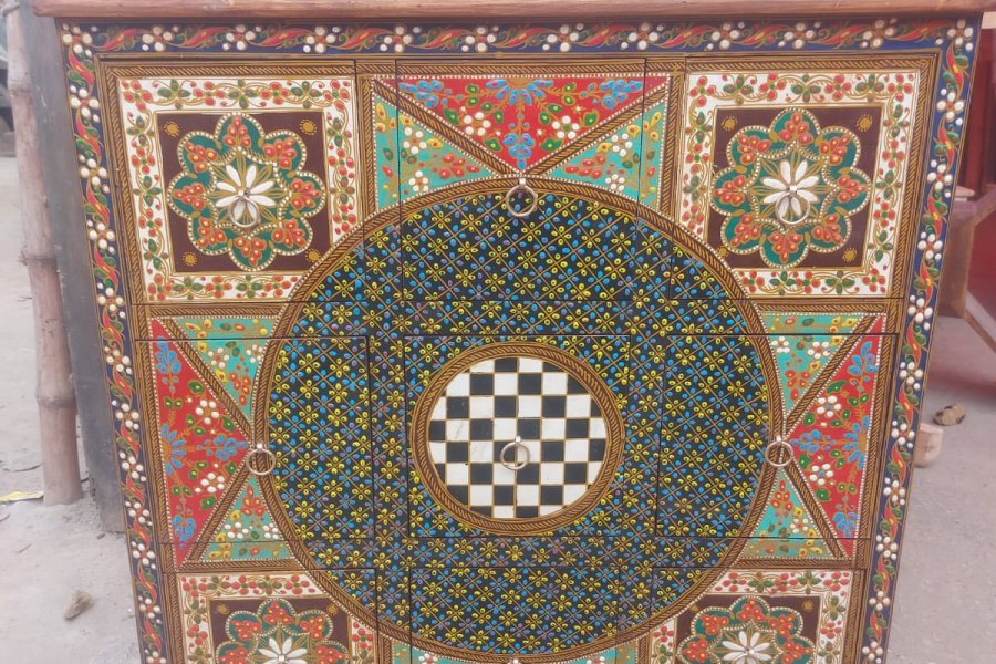 Almirah with Football Design and Traditional Work 9 daraz