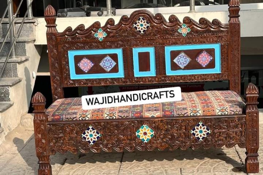 Hand Crafted Wooden Sofa /Dewaan
