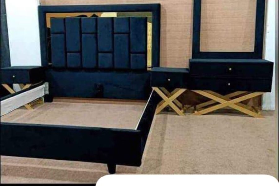 Bed Room with Side Table and Dressing Table