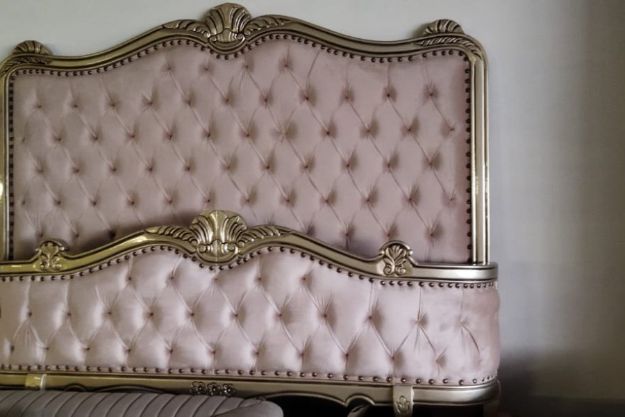 Wooden Bed with Design