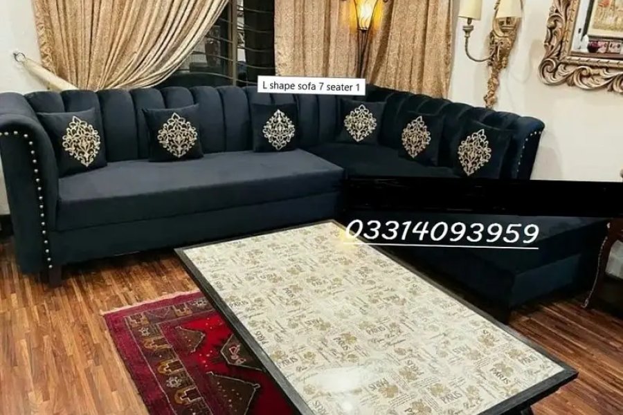 Corner sofa set , Molty foam , thick wood