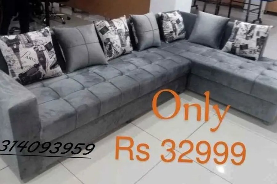 L shape sofa set , Molty foam , Corner sofa set
