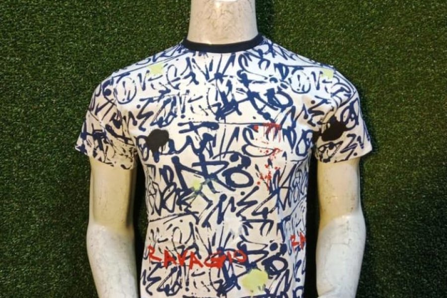 Men Round Neck T-Shirt Unique Pattern-0