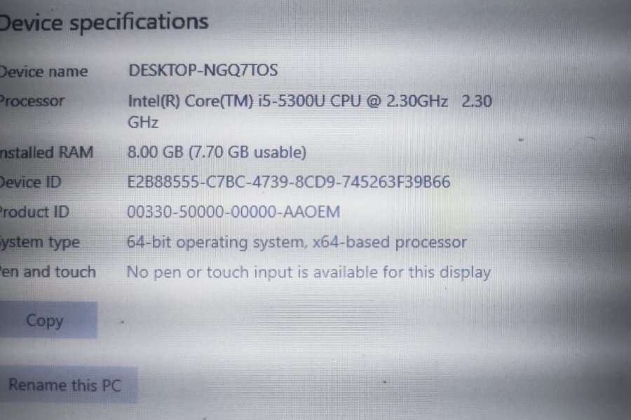 Lenovo core i5 5th generation