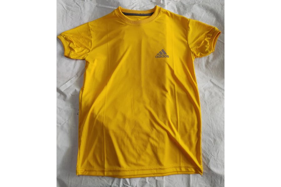Men &quot; Addidas Logo&quot; Yellow  T Shirt by Kragnify