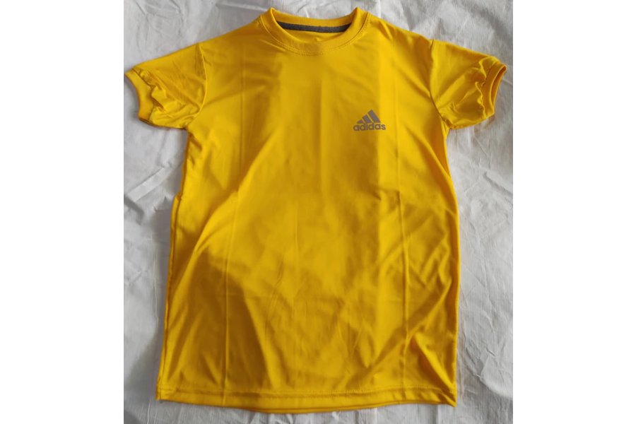 Men &quot; Addidas Logo&quot; Yellow  T Shirt by Kragnify