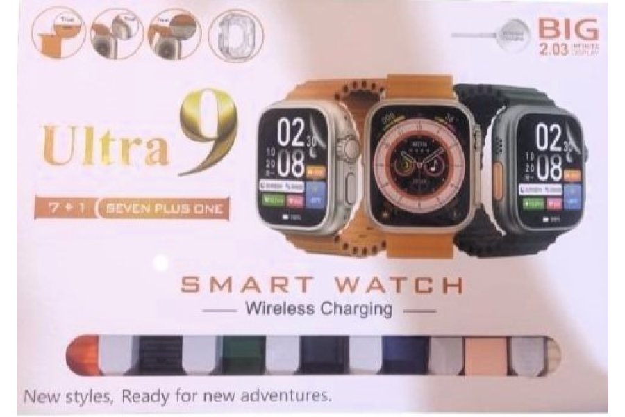 FREE HOME DELIVERY Ultra 9 Smart Watch 7 In 1