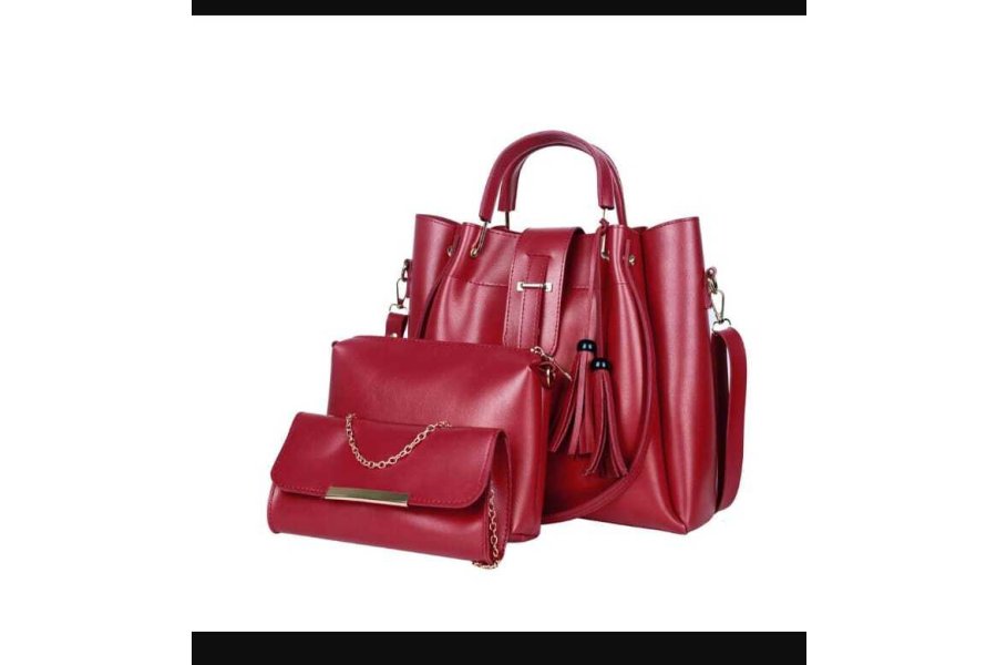 3 in 1 Women Leather Bag( Shoulder bag, Cross body  &amp; Pouch 3 in 1)-0