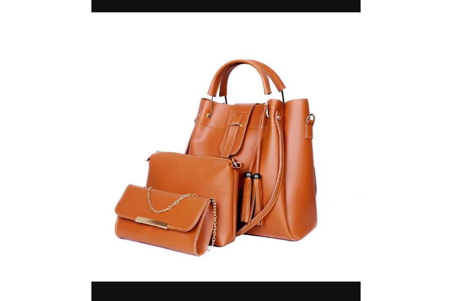 3 in1 Women Leather Bag ( Shoulder Bag, Cross body &amp; Pouch 3 in 1)-0