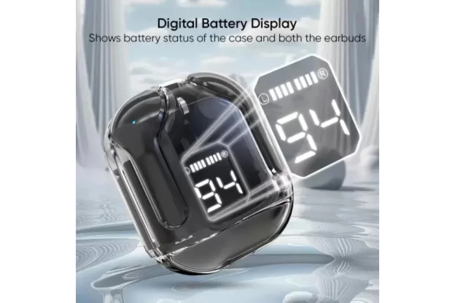 Air31 Earbuds Wireless Crystal Transparent Bluetooth 5.3 LED AirPods