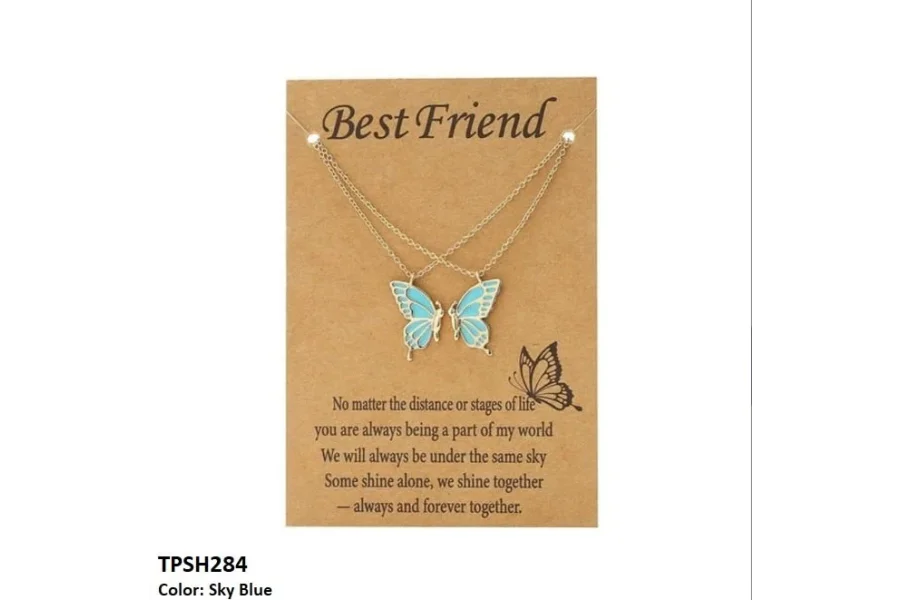 Charming Jewelry Collection: 5-Piece Set Featuring Butterfly Pendant a