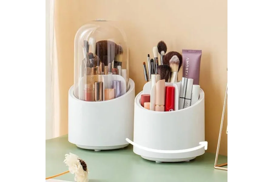 Dust Proof Rotating Plastic Lipstick Eyebrow Holder-0