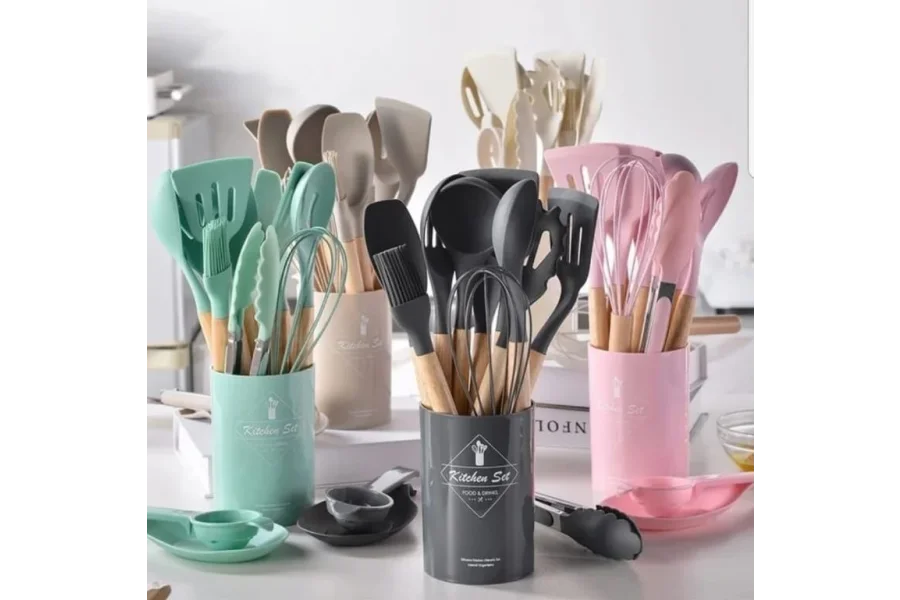 12 Piece Silicon Kitchen Utensils Set-0
