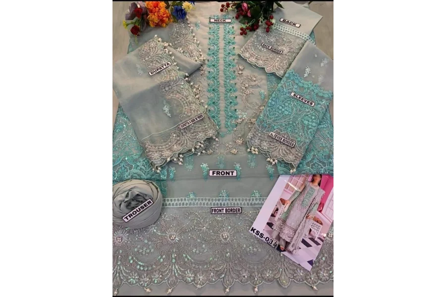 ایلاف دلہن کا کڑھائی والا لباس-0