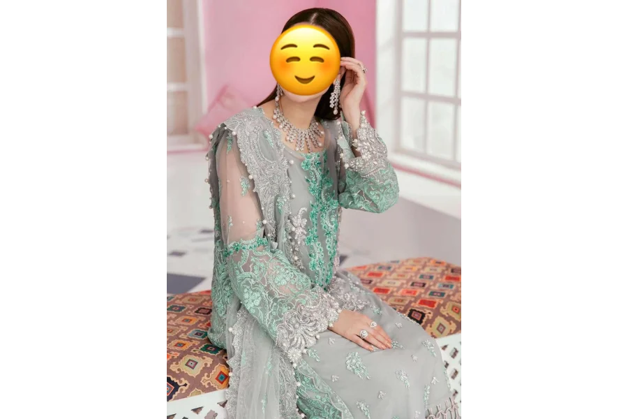 ایلاف دلہن کا کڑھائی والا لباس