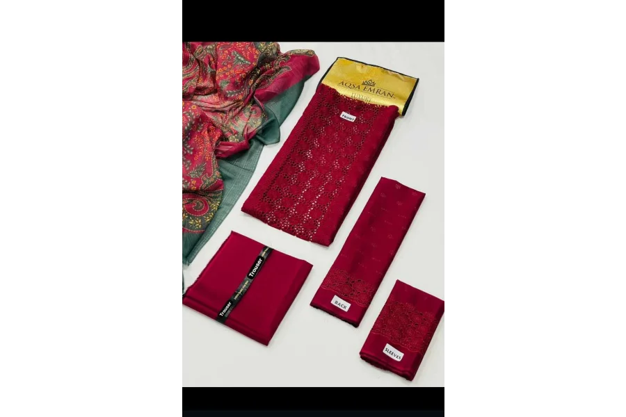 AQSA EMRAN LUXURY EMB SHIFLEE BORING WITH FANCY ZARI DUPATTA-0