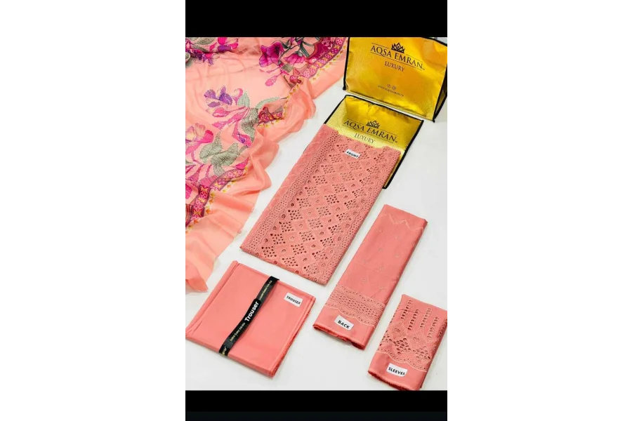 AQSA EMRAN LUXURY EMB SHIFLEE BORING WITH FANCY ZARI DUPPATA-0