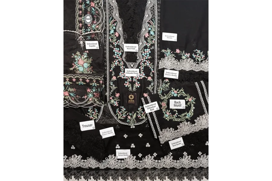 Saira Shakira By Crimson  Luxury lawn Collection - Black