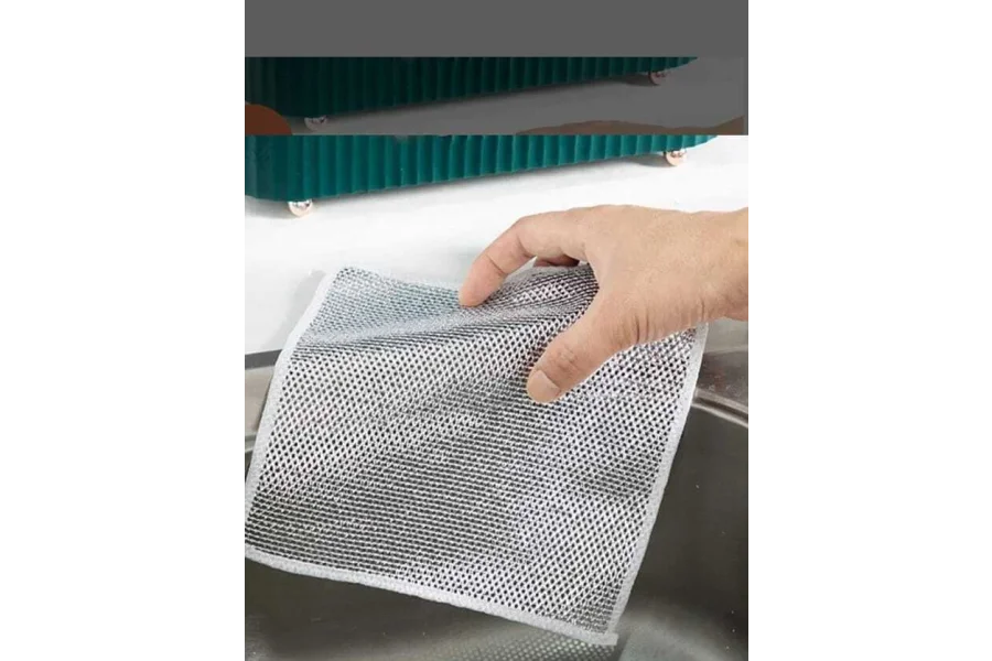 ڈش کلاتھ سلور وائر کلیننگ واش تولیہ-0