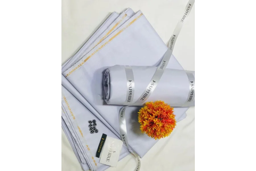 نیلم کھدر غیر سلائی-ہلکا نیلا-0