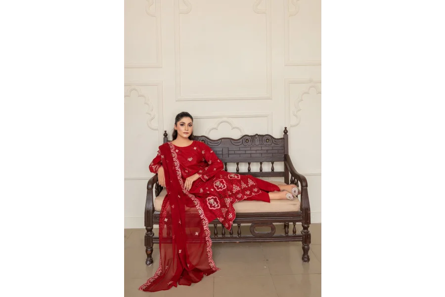 AYRA EMB ORIGINAL BRAND MID WINTER COTTON (Red)