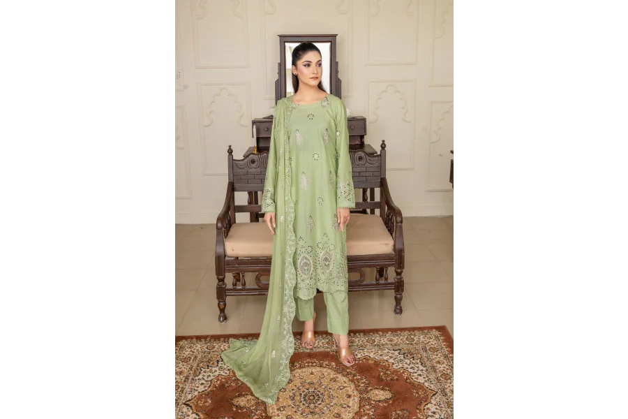 AYRA EMB اوریجنل برانڈ مڈ ونٹر کاٹن (سبز)-0