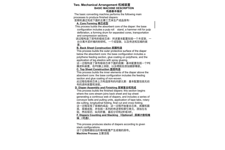 ڈائپر بنانے والی مشین برائے فروخت