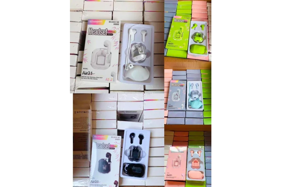 Air31 Earbuds With Pouch Wireless Crystal Transparent Bluetooth Airpod