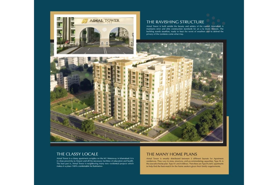 2 Bed Apartment in Ajmal Tower, Residential Complex B17 Islamabad