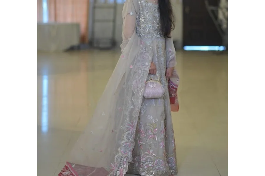 Baroque Heavy Embroidered Formal Wedding Collection- TeaPink & Midnigh-0