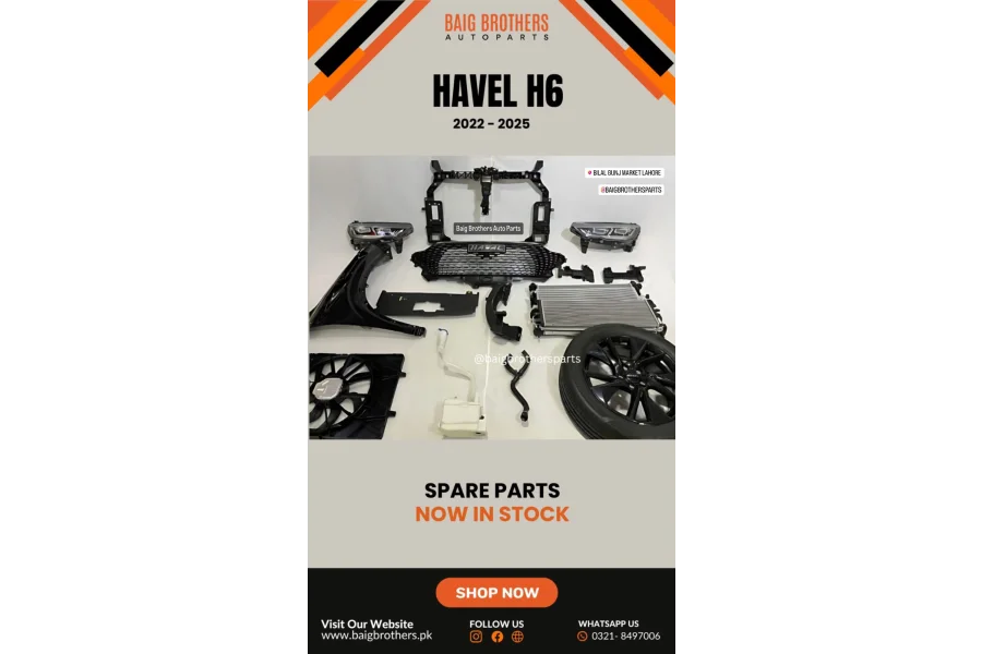 Auto Parts (Haval H6 Jolion Bumper Digi Headlight Spacer Front Back Cut Light Grill)-0