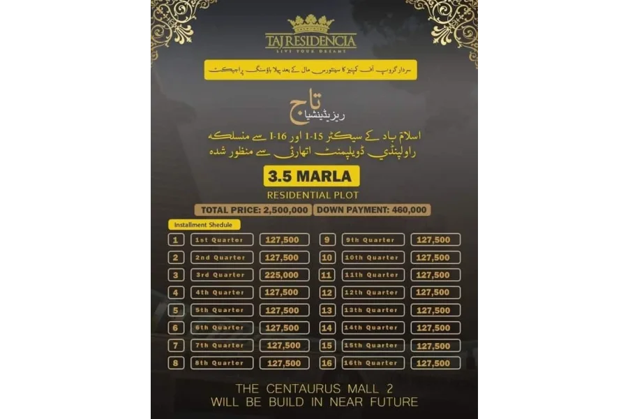 3.5 Marla Plot, Taj Residencia-0