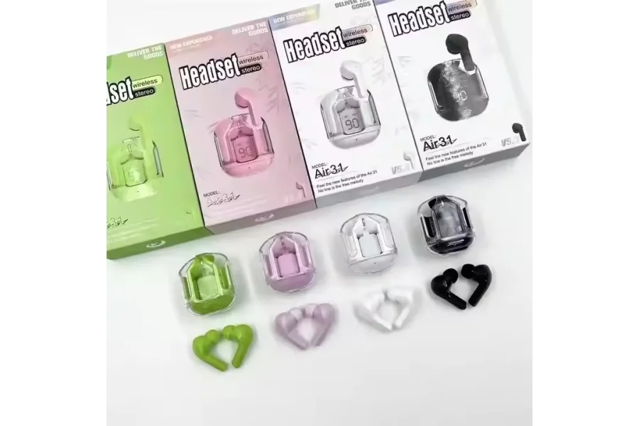 Air31 Mini Sport TWS Transparent Stereo True Wireless Earbuds