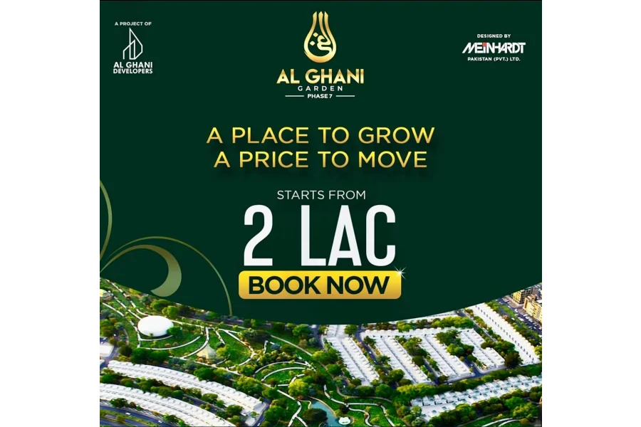 الغنی فیز 7 میں پرائم لوکیشن 3 مرلہ پلاٹ اقساط پر