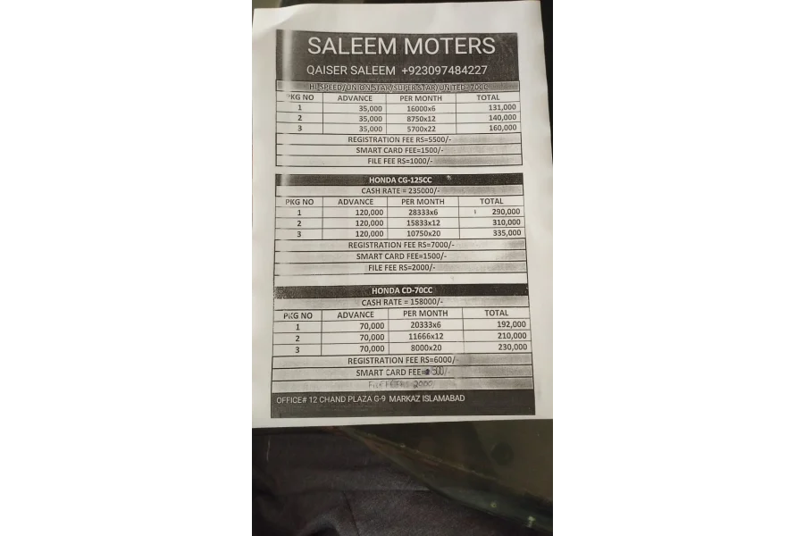Chinese Bikes for Sale and installments