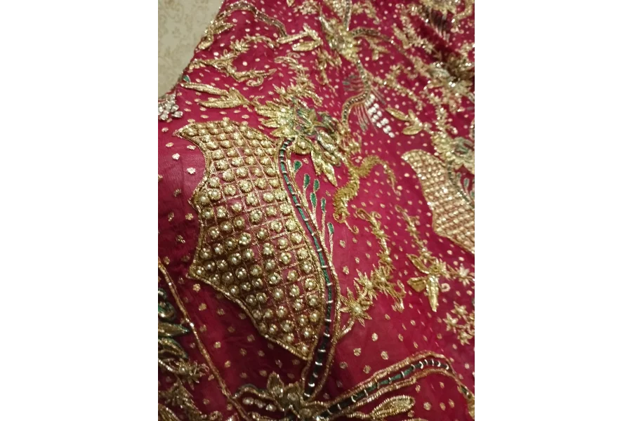 Heavily embroidered luxurious bridal lehenga