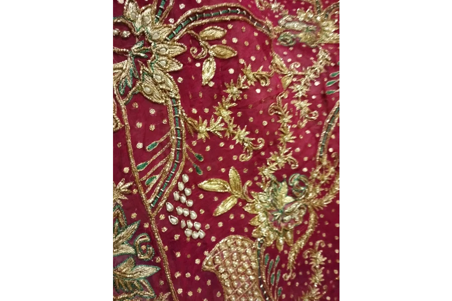 Heavily embroidered luxurious bridal lehenga
