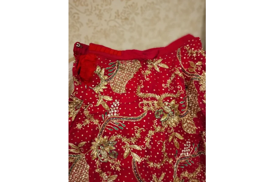 Heavily embroidered luxurious bridal lehenga