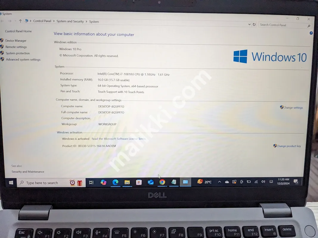 Dell 5310 10 th generation Laptop Available For Sale