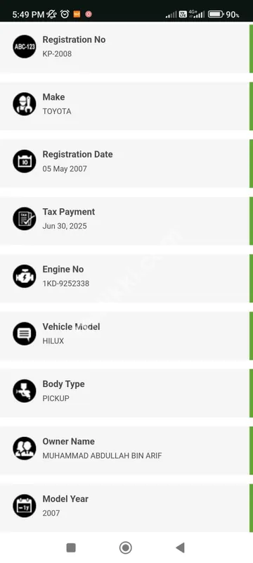 Toyota Hilux Vigo برائے فروخت - 2004/2007 ماڈل