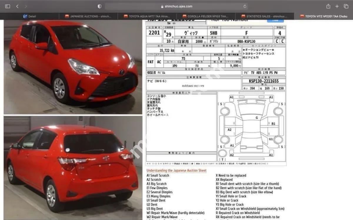 Toyota vitz model 2017 import and registration 2021-0