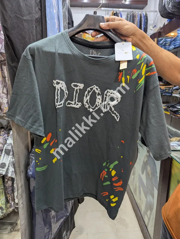gray Drop Shoulder T Shirt-0