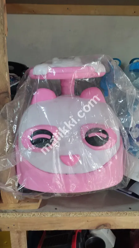 Panda Car Pink and White-0