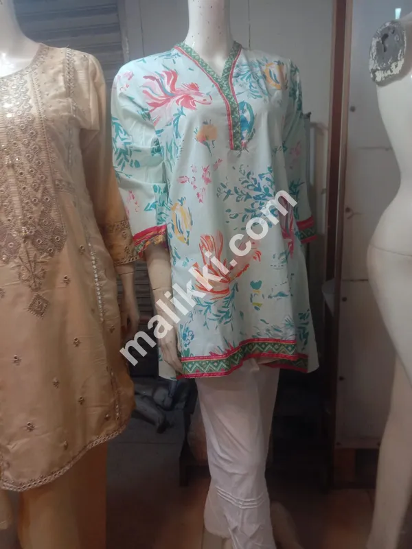 Lawn Fabric Shalwar Kameez 2 pcs Suit for Ladies-0