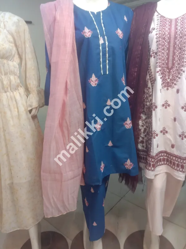 Lawn Fabric Shalwar Kameez 3 Pcs Suit for Ladies-0