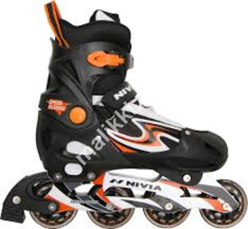 NIVIA Speed Classsic In-line Skates - Size 8-10 UK (Black, Orange)