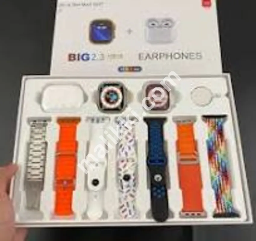 i20 ULTRA MAX SUIT Smart watch 10 in 1 Airpods pro with 7 different straps