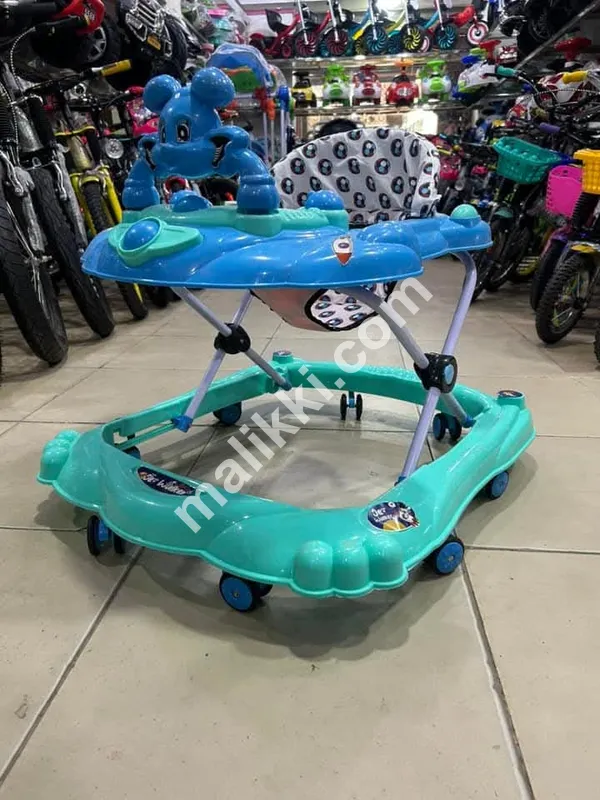 مکی ماؤس کے چہرے کے ساتھ بیبی واکر بلیو کلر-0