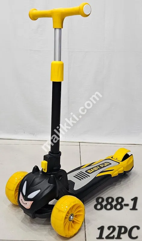 Scooty Adjustable Yellow and Black Color 3 wheeler -0